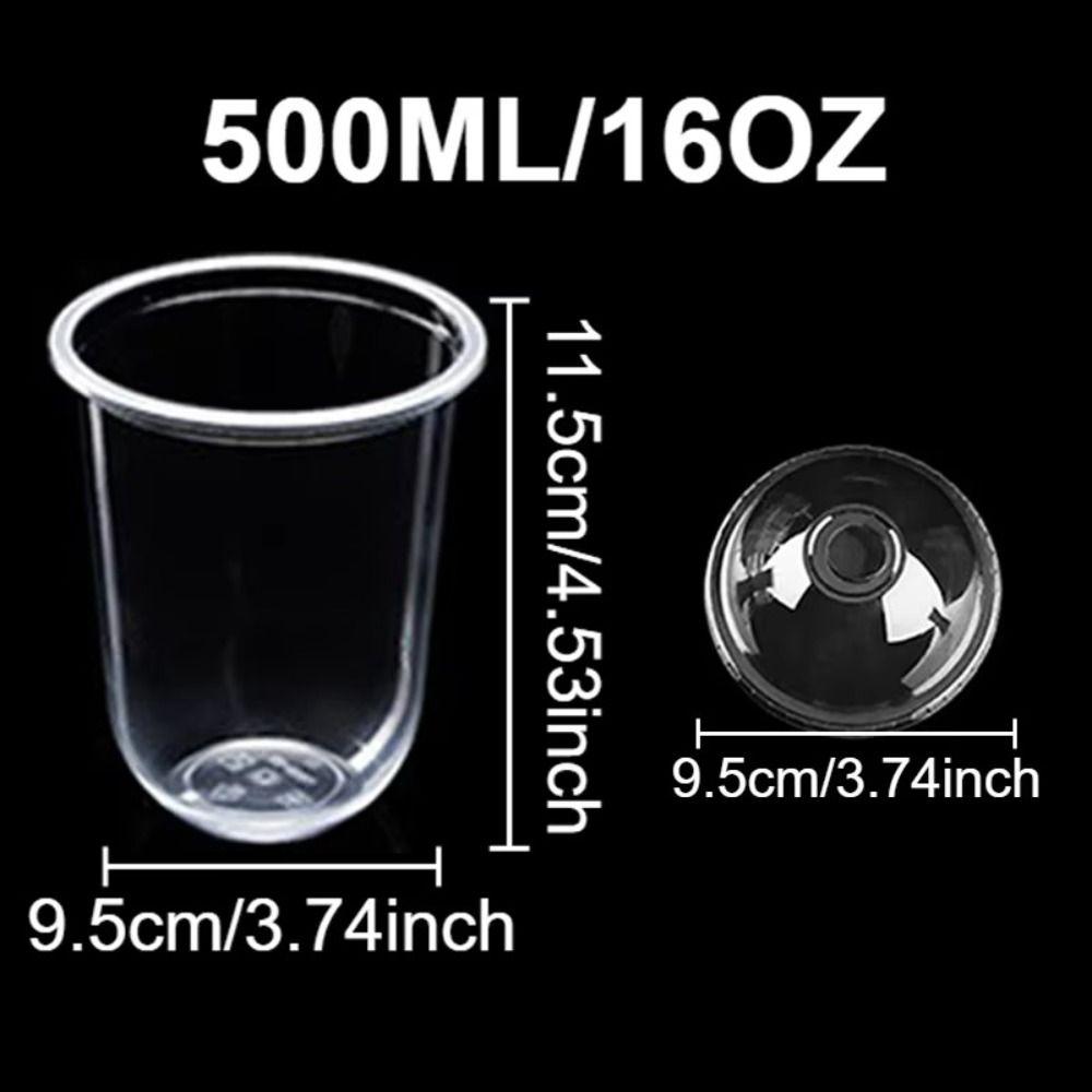 50 PCS Lids Milk Tea Cups Cupcake Beverage Containers 2025 Dessert Cups