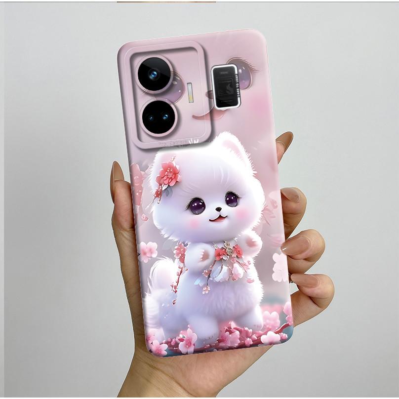 For Realme GT3 GT Neo 5 RMX3706 RMX3709 Case Aesthetic Pretty Butterfly Flowers Shockproof Silicone Soft Cover Protective Casing