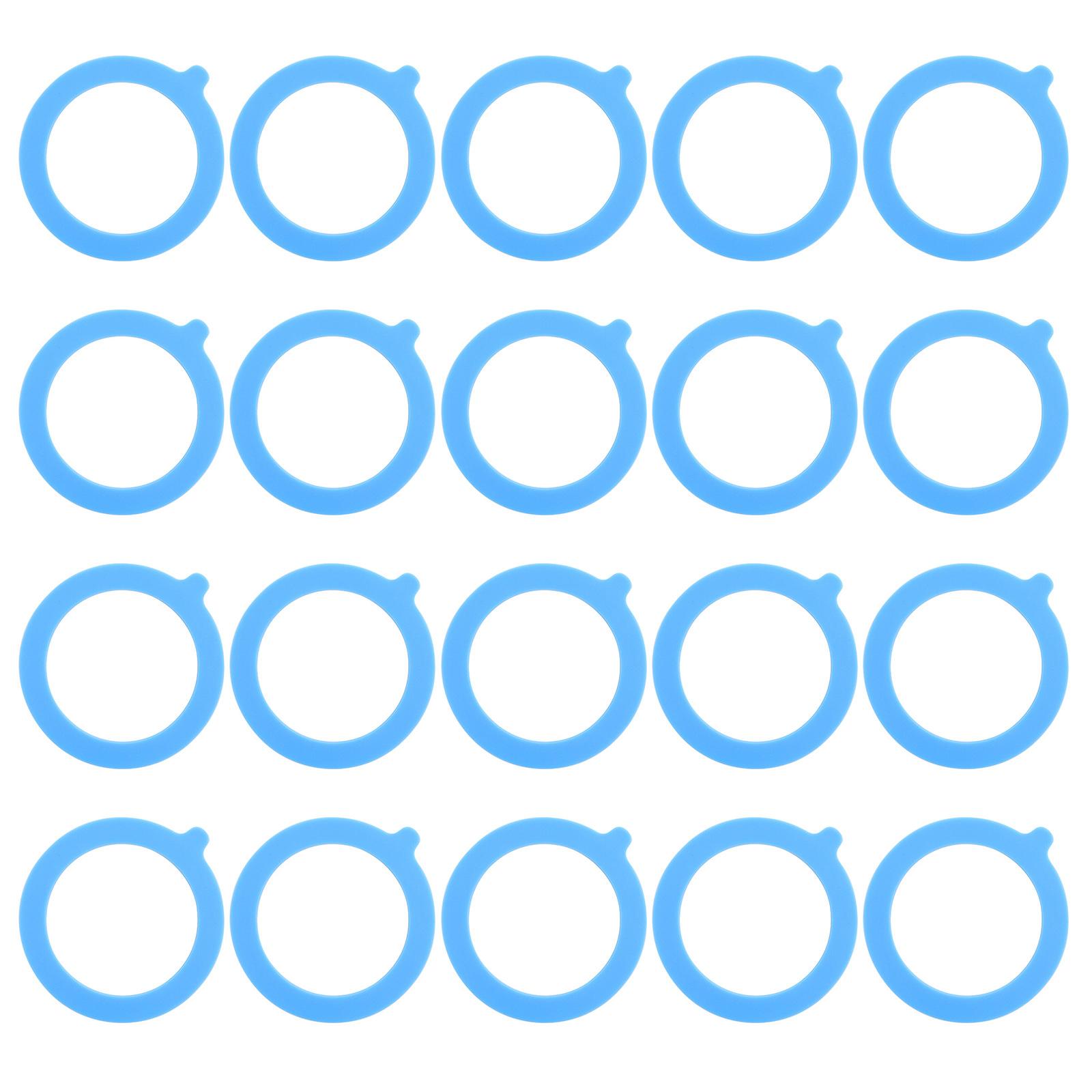 

20 шт. уплотнительных колец для банок, герметичная силиконовая сменная прокладка, герметичные уплотнительные кольца для обычной консервной банки синий