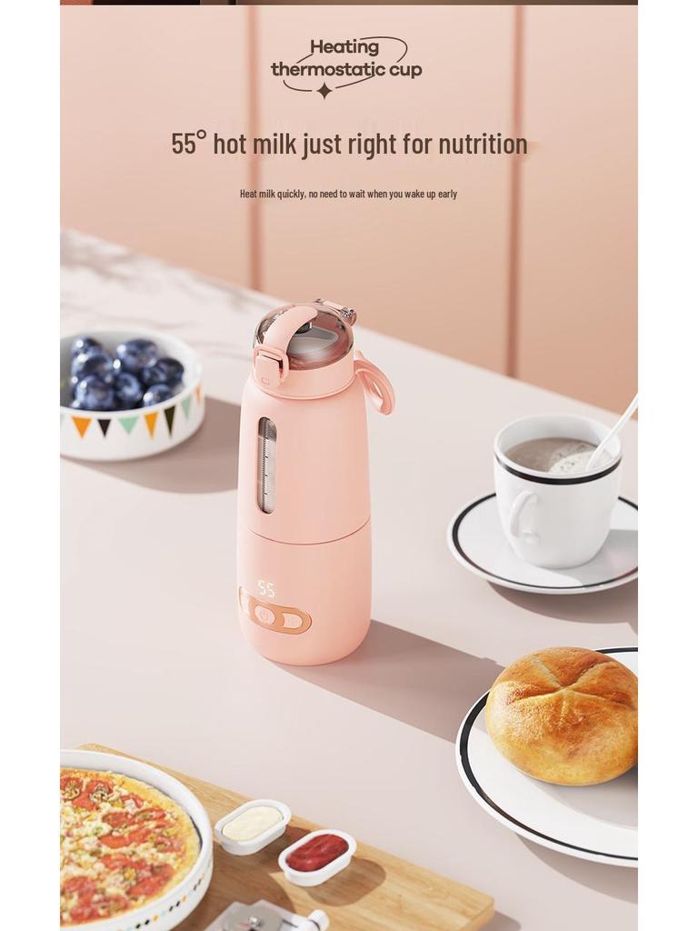 Anxi Bear Portable Milk Warmer: Fast-Charging, Temperature-Controlled Kettle for Baby Outings