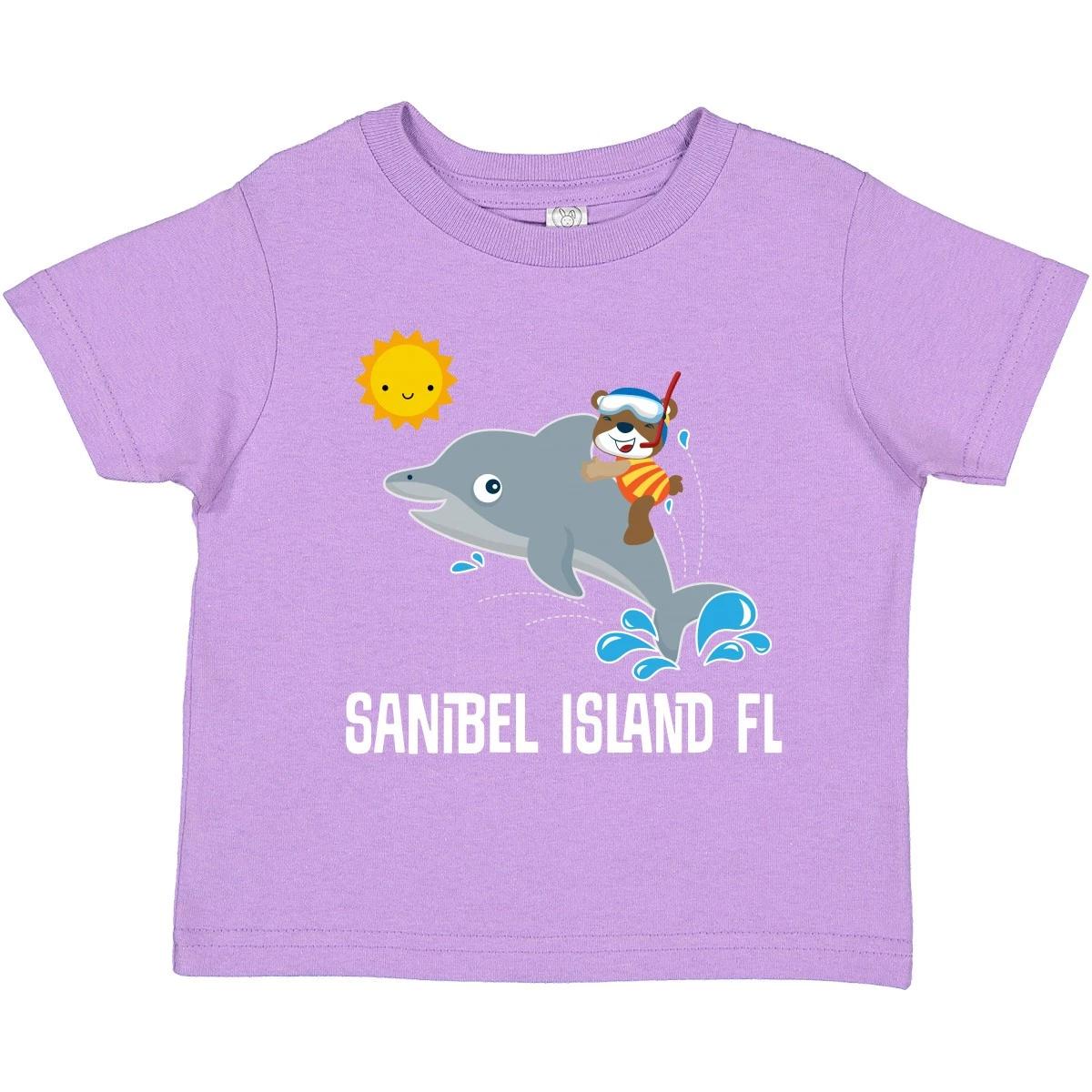 Inktastic Sanibel Island Florida Dolphin Toddler T-Shirt Trip Travel Apparel Kid 160