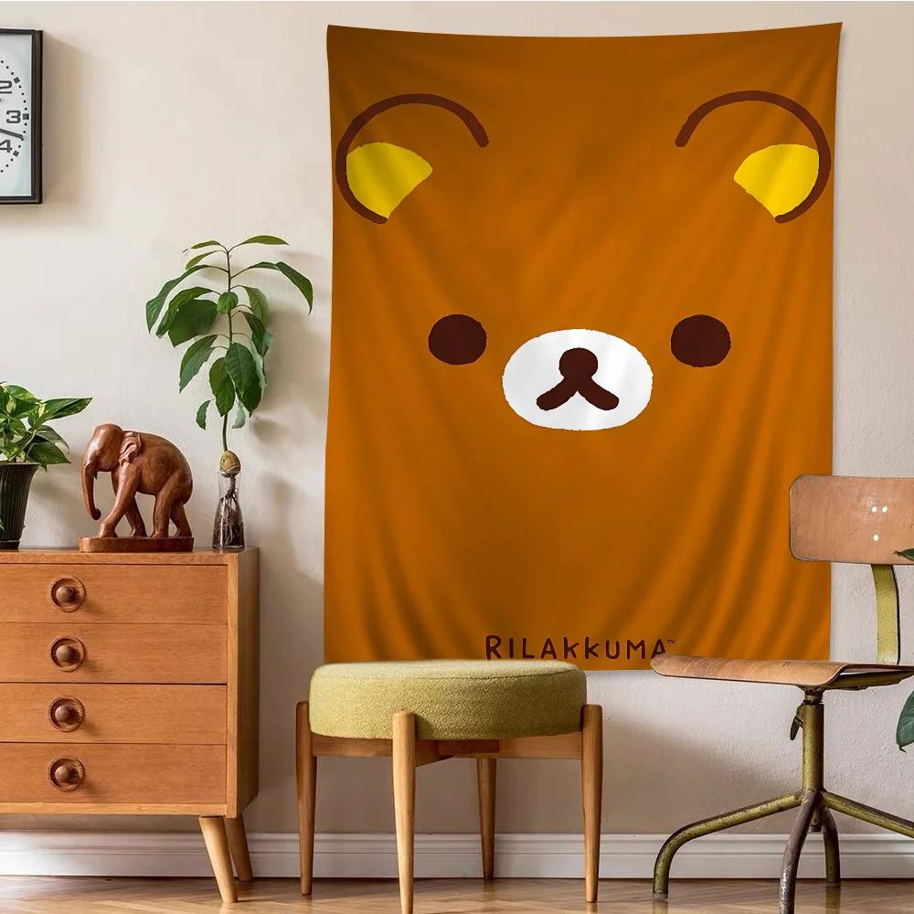 Japan Anime Cute Cartoon Rilakkuma Hanging Bohemian Tapestry Bohemian Wall Tapestries Mandala Kawaii Room Decor