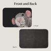 The Peeking Rat (Grey Black) Doormat Cushion Carpet Rug Kitchen Entrance Home Floor Mat for Bathroom Footpad Mats