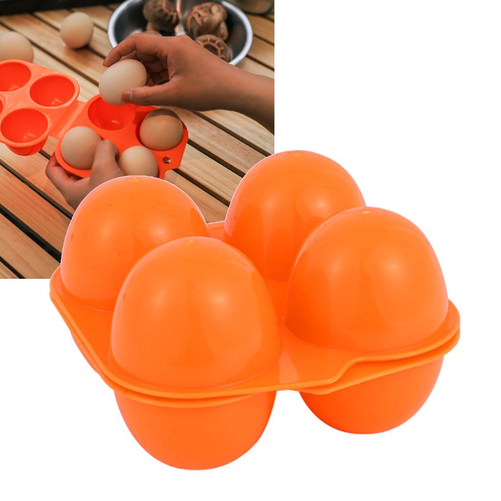 Kare 4'lü Yumurta Kartonları Yeniden Kullanılabilir Plastik Yumurta Kabı Düşmeye Karşı Ev Saklama Kutusu Dış Mekan için