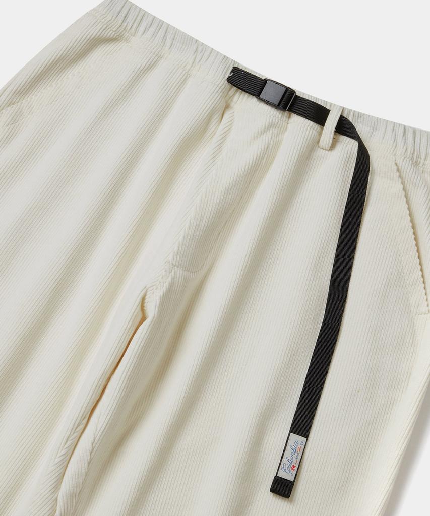 COLUMBIA UNIVERSITY Sl-Label Belted All-Round Corduroy Pants Cream