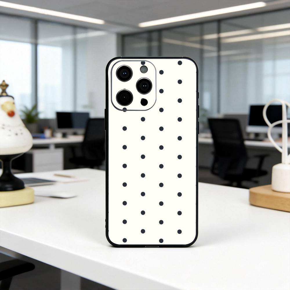 DOT P-Polka Muster Handyhülle Für iPhone 17, 16,15,14,13,12,11 Plus,Pro Max, Andere Weiche Schwarze Abdeckung