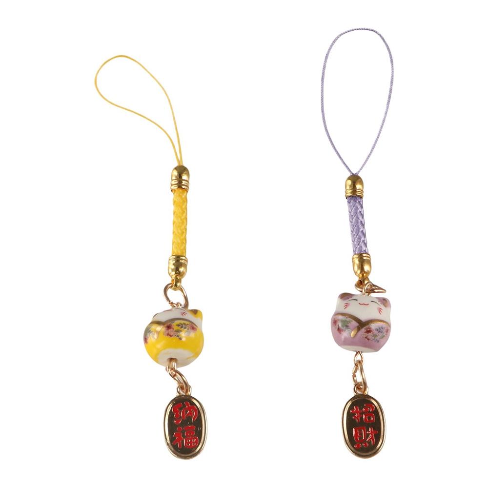 Bag Pendant Maneki Neko Pendant Cartoon Phone Strap Ornaments Cute Lucky Cat Keychain  Gifts