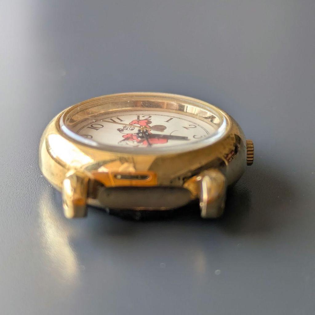 Used Rare, New Battery, Seiko ALBA V811-0550 Minnie Mouse Watch