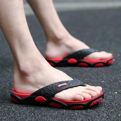 Flip-flops Men's 2025 Summer New Trend Outer Wear Beach Pinch Sandals Non-slip and Deodorant Massage Men's Slippers