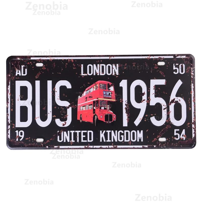

Vintage Metal Sign London City Tin Poster Car License Metal Plaque Plates Shabby Retro Iron Paintings Bar Garage Cafe Home Decor 15x30cm