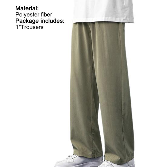 Buy Solid Color Men Pants Ankle-Length 