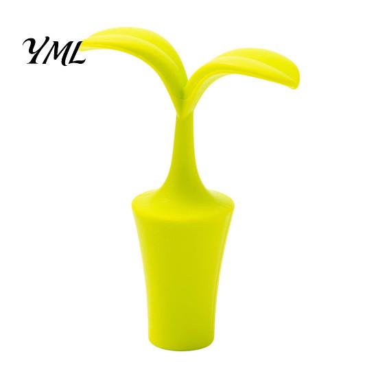 Reusable Silicone Bottle Stoppers Flower Wine Stopper, Food Grade Leak-Proof Sealer, Soft Flexible Sealing Lids Creative Floral Design Stopper for Red