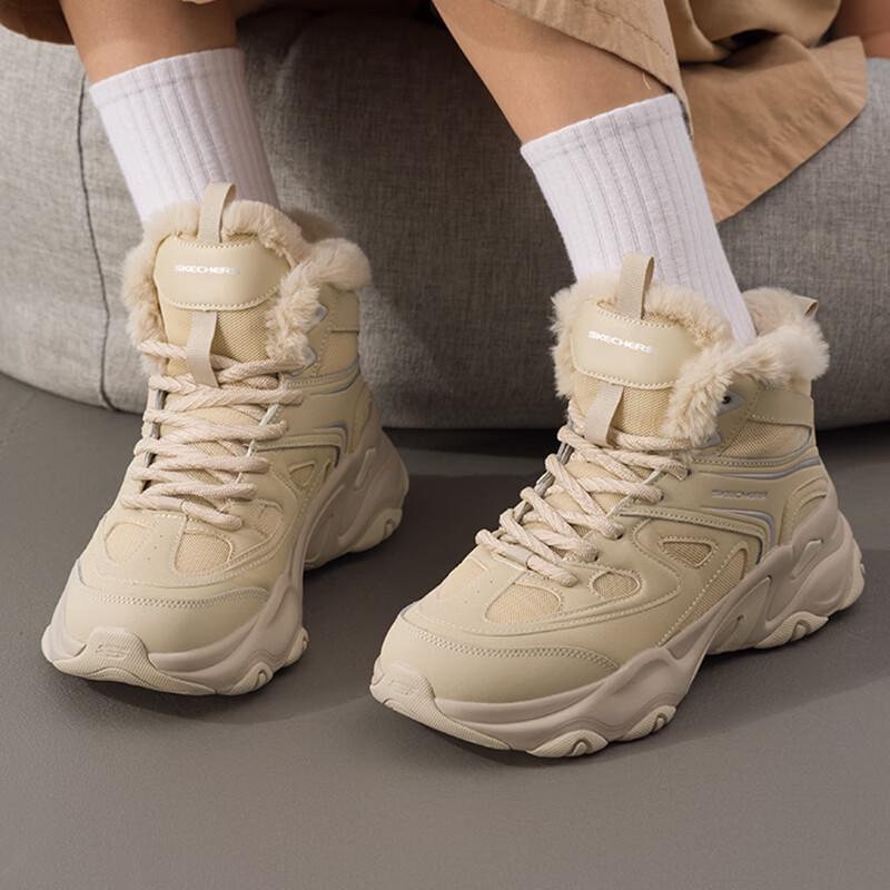 Skechers Women s DLITES Fleece-Lined  Panda  Sneakers US 6.5