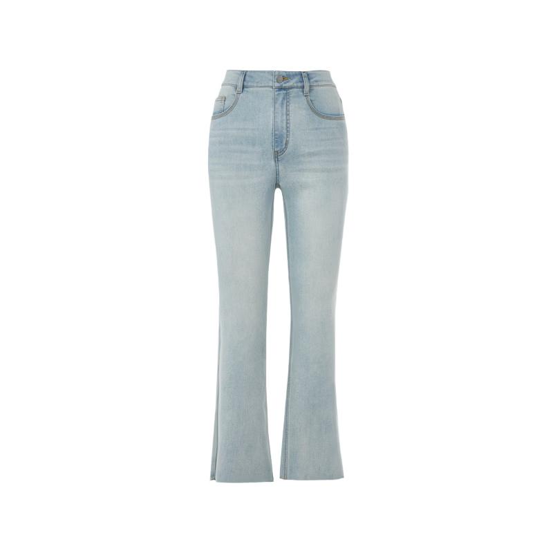 

LANCY 25 High-Waist Straight-Leg Light Wash Jeans XXL