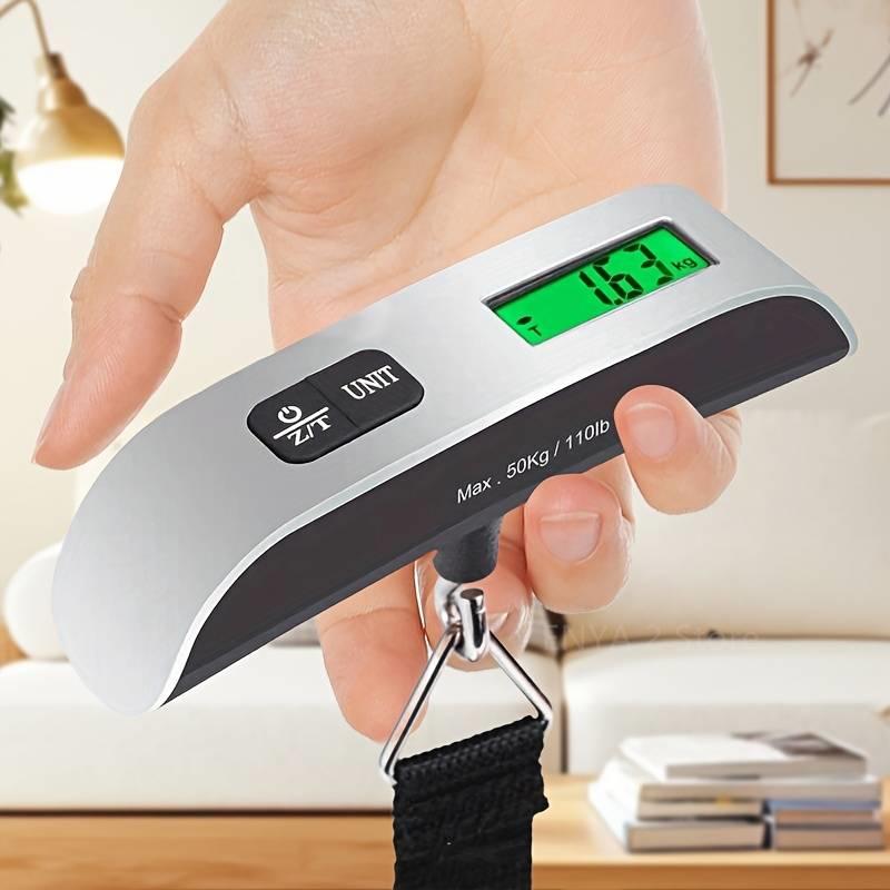 Portable Digital Luggage Scale Digital LCD Display 110lb/50kg Electronic Suitcase Travel Weighs Baggage Bag Weight Balance Tools