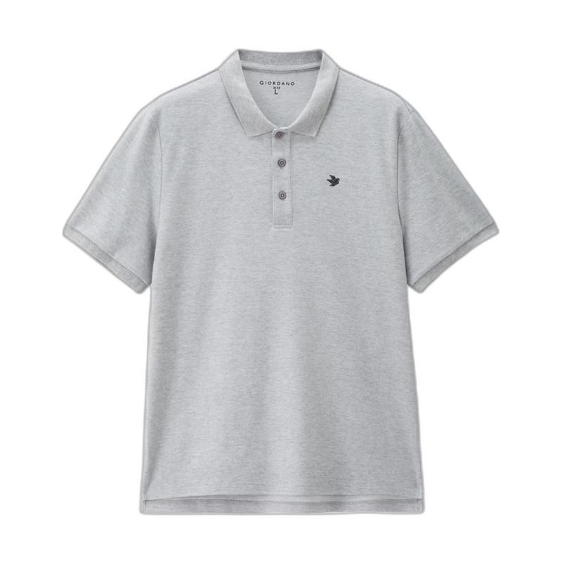 Giordano Men's Cooling Sun Protection Dove Embroidered Polo Shirt