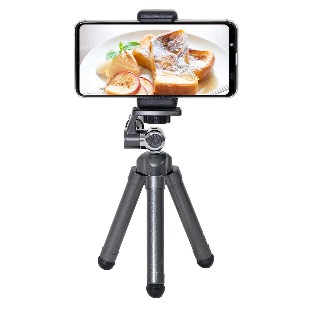 KING Pocket Smartphone with Smartphone 822451 APT10-GM 10-Section Tripod, Gunmetal, Free-Mount Head, Compatible,