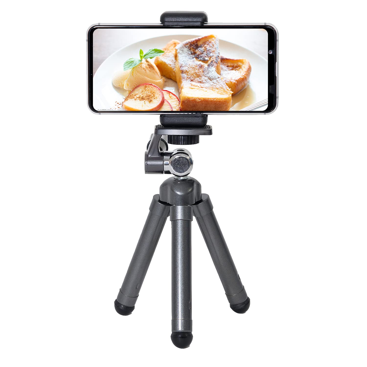 

KING Pocket Smartphone with Smartphone 822451 APT10-GM 10-Section Tripod, Gunmetal, Free-Mount Head, Compatible,