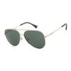 Emporio Armani Temple Logo Alloy Aviator Sunglasses Unisex Couple Silver