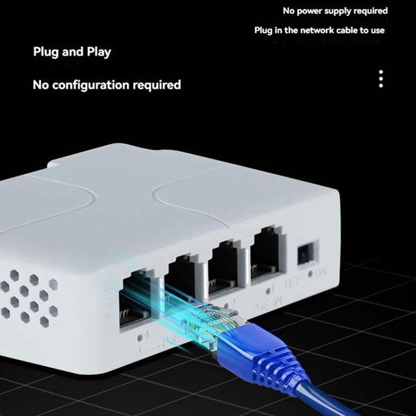 

3-Piece White ABS 300Mbps POE Extender Other