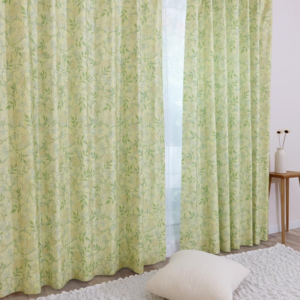 William Morris Jasmine Size Made in Single Panel 200cm Wide x 255cm Level 3 Light Heat and Privacy Popular and Multifunctional Curtains, 144, Japan,