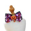 Polyester Pet Neckband Collar For Halloween Celebration Customizable Design Night Visibility Easy Cleaning