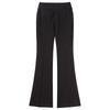 Qiusyiren Women's High-Waist Black Flare Casual Pants