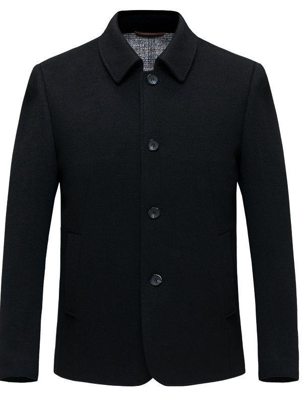 Men’s Double-Sided Wool Coat: Slim Fit, Cashmere Overcoat, Business Style for Autumn/Winter.