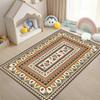Ethnic Patchwork Vintage Decorative Botanical Pattern Carpet Colorful Artistic Style Rug for Living Room Kids Bedroom Home Decor