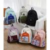 Schoolbag high-value backpack men's and women's outdoor mountain color matching hiking backpack junior high school college students commuting 