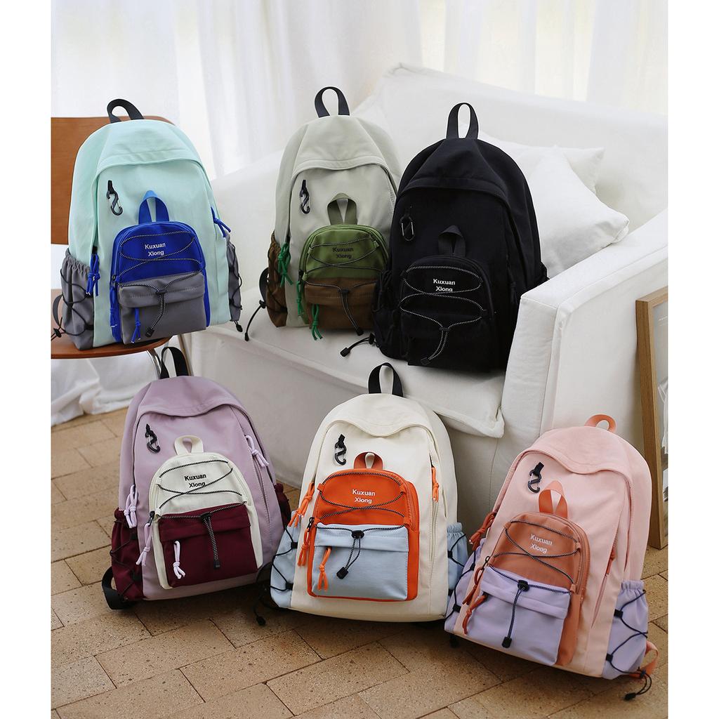 Schoolbag high-value backpack men's and women's outdoor mountain color matching hiking backpack junior high school college students commuting