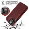 Wallet Double Button Stand Leather Case For Iphone 14 Pro Max 13 Pro 12 11 Se 2022 X Xr Xs Max 8 7 6 6s Plus 5 5s With Card Slot