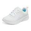 Skechers Girls Cushioning Abrasion Resistant Breathable Low top Kids' Running Shoes White Teenagers 302603L-WHT