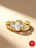 925 Sterling Silver Cambered Surface Three Oval Zircon Ring For Women Engagement Wedding Luxury High Quality Fine Jewelry