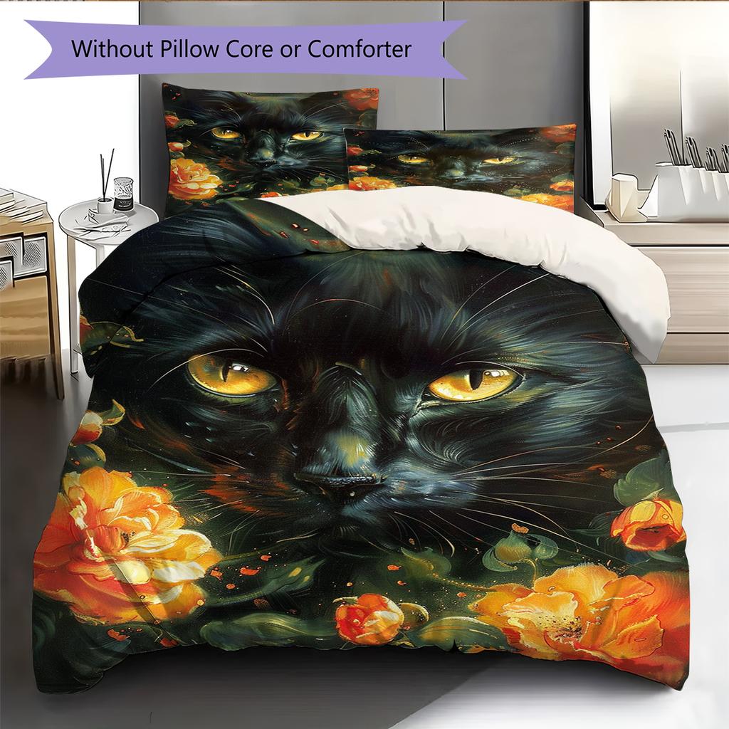 Cartoon Pattern Bedding Quilt Set Quilt Cover Pillowcase Home Decoration Birthday Gift (1 * duvet cover + 2 * pillowcase, without core)