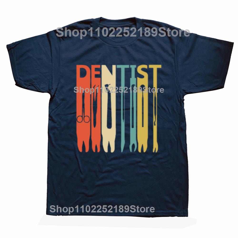 Funny Dental Weapon T-shirt Cotton Tooth Tops Tee Short Sleeve Tshirt Dental Equipments T Shirt Men Dentist Health Care TShirt