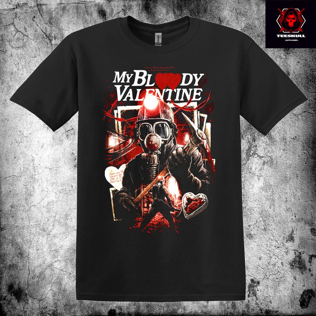 Teen Girl's Cotton T-shirt Summer Casual Graphic Tee Short Sleeve My Bloody Valentine Retro Horror Movie Unisex Premium Heavy Cotton T-Shirt