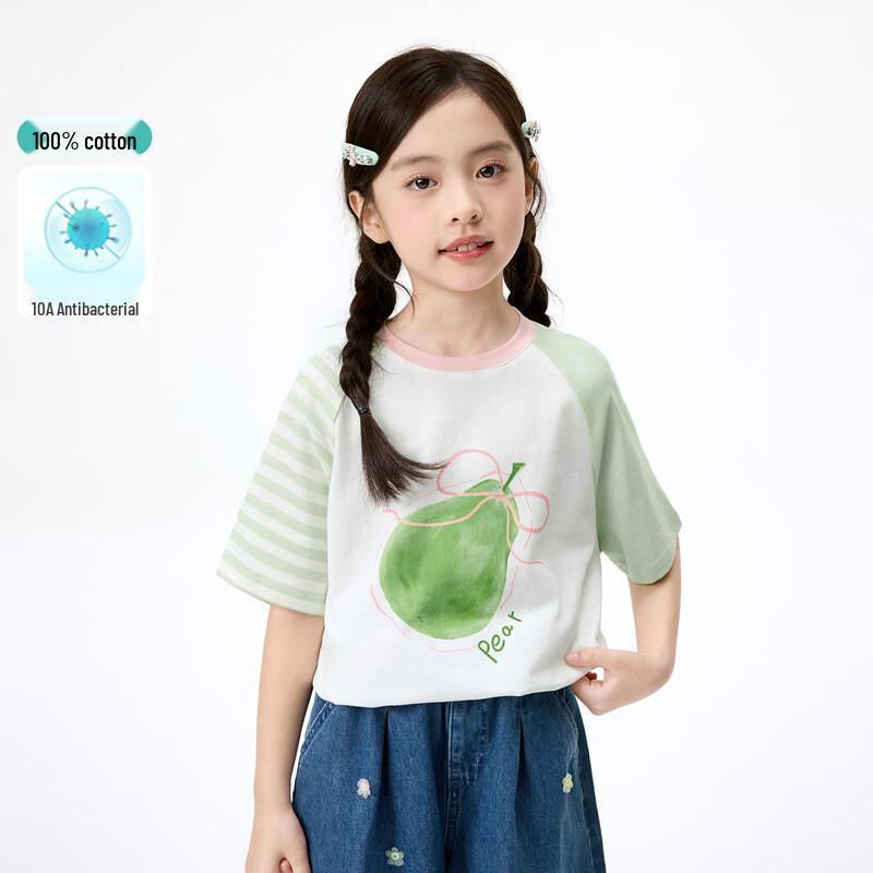 Xiaoyinman Girls  Antibacterial Cotton T-Shirt 150