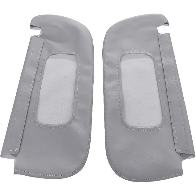 Left & Right Sun Visor Replacement Leather Cover Gary for Dodge RAM 1994 1995 1996 1997 1998 1999 2000 2001