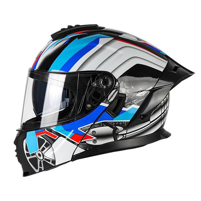 Full Face Motorcycle Helmet With Flip-Up Visor DOT CCC Certified Adult Men Breathable ABS Street Riding