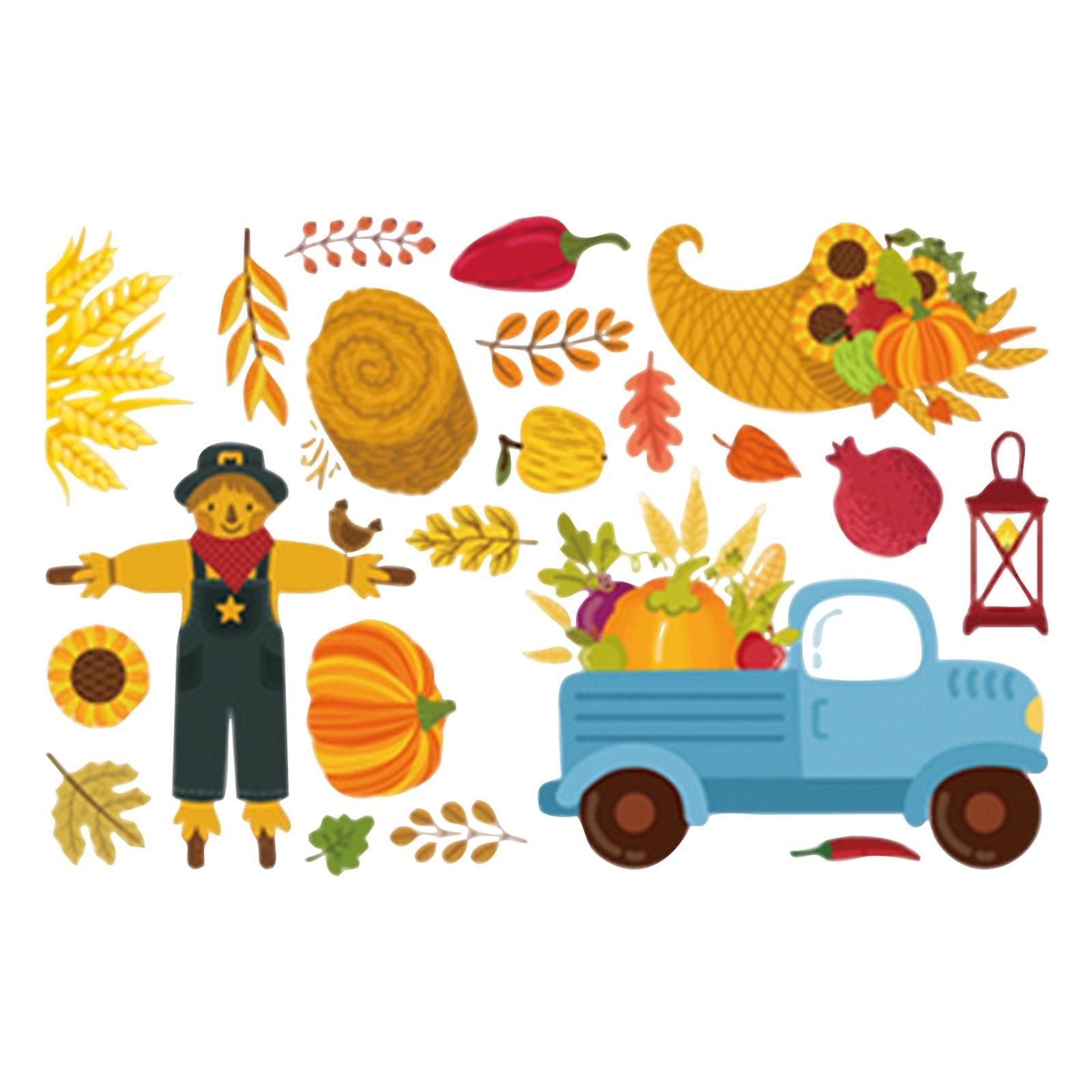 

Наклейки на окно на День Благодарения, осенние листья, наклейки на окна, украшения, желуди Турции, сова, белка, клен, осеннее окно, цепляться