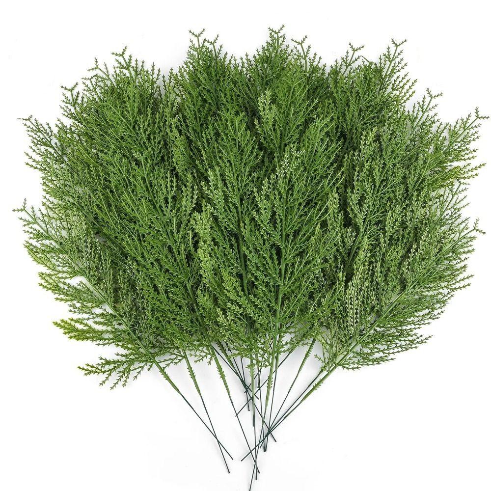 

10pcs Handcraft Christmas Pine Branches Handmade Simulation Green Plant New Year 10pcs
