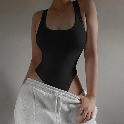 Sleeveless Bodysuit  Hot Summer Sexy Bodysuits Off-the-shoulder Halterneck Tops Casual Street Corsets Women's Club Wear