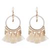 Pinkdudu Ethnic Style Rice Bead Tassel Bohemian Women Earrings Travel Accessories for Women PD2038