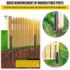 Steel Fence Support Pin Repair Stake Stabilizers 33.6Inch Fit for Fixing Tilted/Broken Wood Fence Post Easy Installation