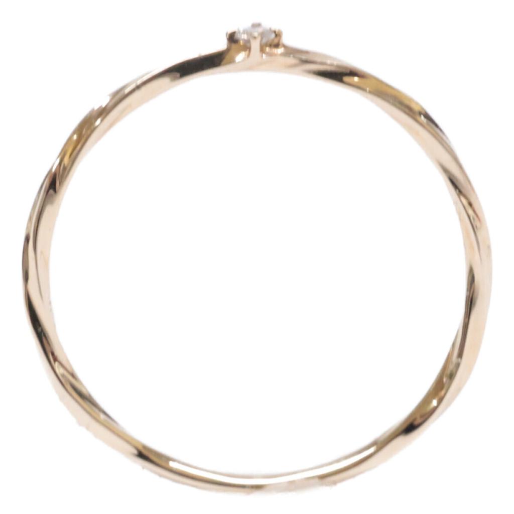 ete [Beautiful Condition] K10 0.01 Diamond Twist Ring ring Pink goldUsed
