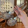 BHBL Stainless Steel Tableware Shell Spoons with High-End Gourd-Handled for Household Hotel Serving Cafeteria Shares Spoon