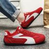 Red Yellow Men Fashion Shoes Cushioned Ankle Non-Slip Orthotic Snaeaker Support Rubber Sole Breathable Canvas Casual Shoes