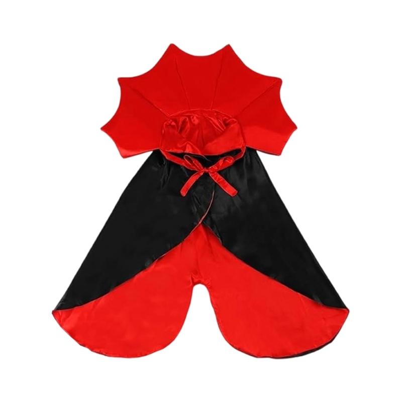 Holiday Pet Vampires Cloak Halloween Pet Costume With Adjustable Neck Tie For Small To Large Dog Festival Dressingup Capes
