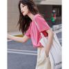 Demana Women's Short Sleeve Heart Patch T-Shirt